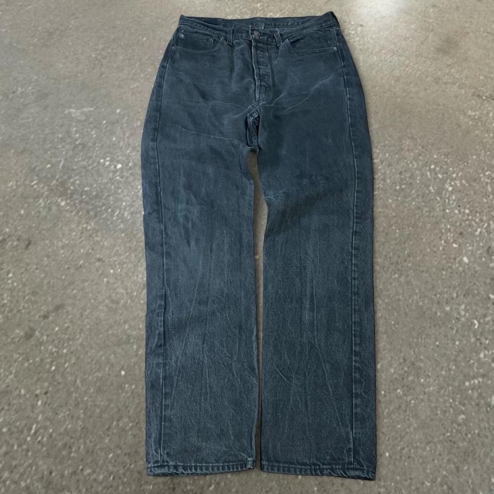 Vintage 90s Levis 501 Black Button Fly Jeans Mens 36x34 Made in USA